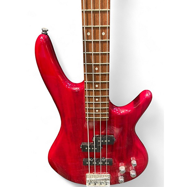 Used Ibanez GSR200 TRANSPARENT RED Electric Bass Guitar