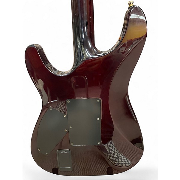 Used Schecter Guitar Research Hellraiser C1 Floyd Rose Black Cherry Solid Body Electric Guitar