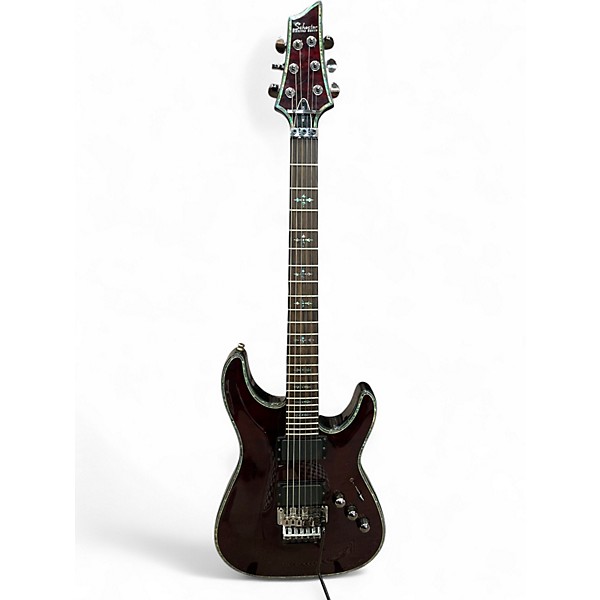 Used Schecter Guitar Research Hellraiser C1 Floyd Rose Black Cherry Solid Body Electric Guitar