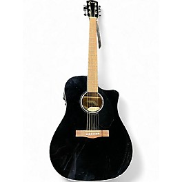 Used Fender CD60SCE Black Acoustic Guitar