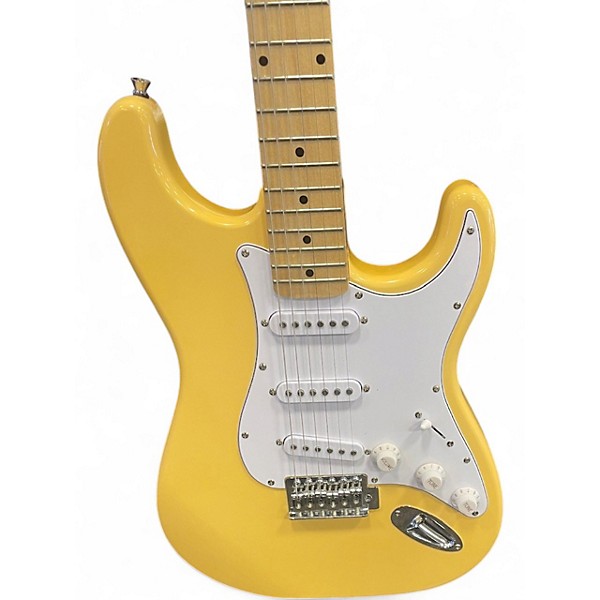 Used Cozart DOUBLE-CUT Yellow Solid Body Electric Guitar