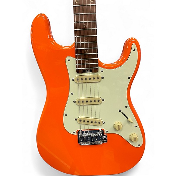 Used 2022 Schecter Guitar Research Nick Johnson SSS Atomic Orange Solid Body Electric Guitar