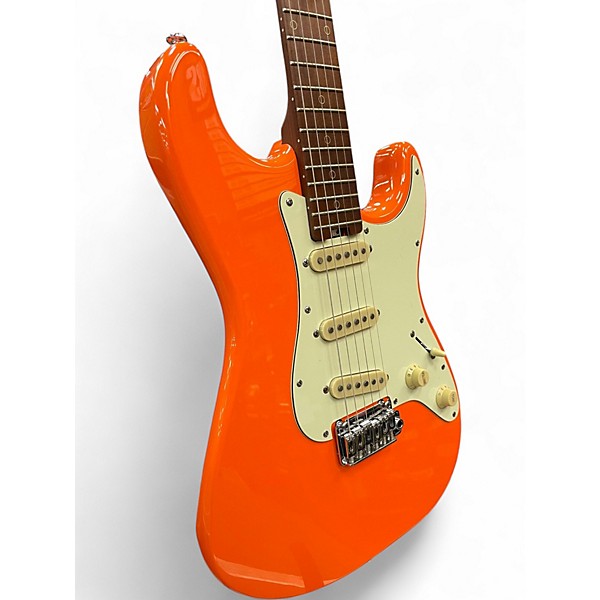 Used 2022 Schecter Guitar Research Nick Johnson SSS Atomic Orange Solid Body Electric Guitar