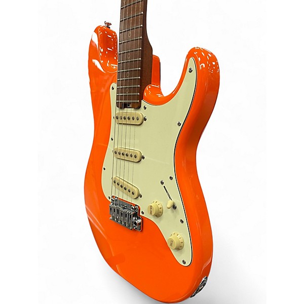Used 2022 Schecter Guitar Research Nick Johnson SSS Atomic Orange Solid Body Electric Guitar