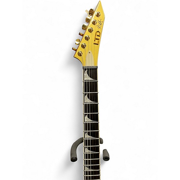 Used ESP LTD KH-V Kirk Hammett Gold Solid Body Electric Guitar
