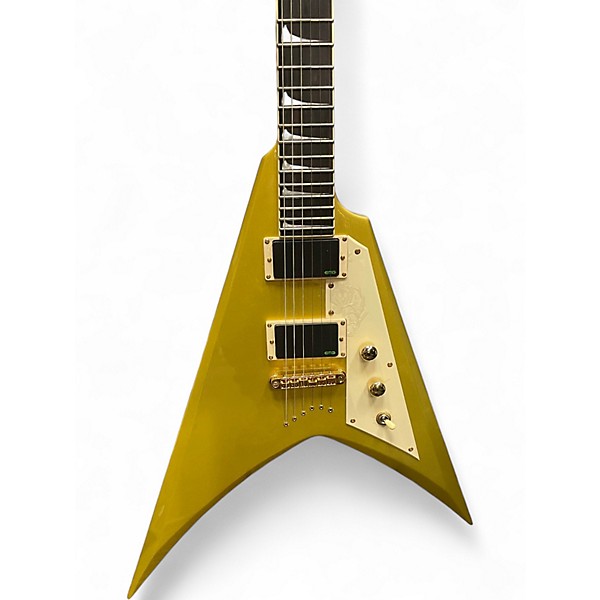 Used ESP LTD KH-V Kirk Hammett Gold Solid Body Electric Guitar