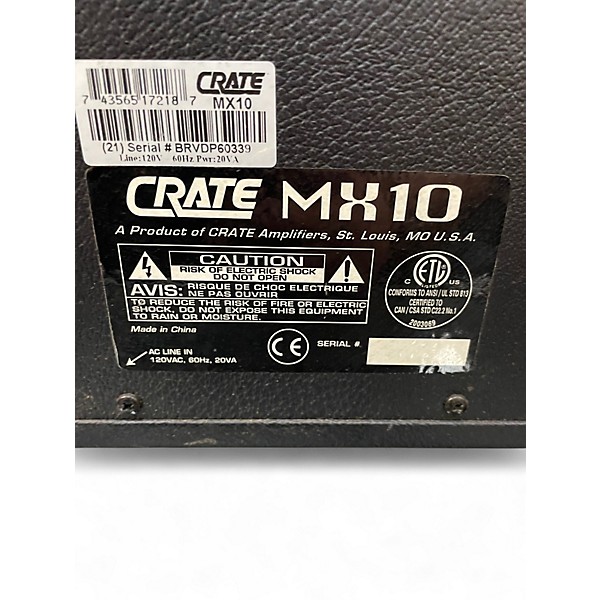 Used Crate MX10 Guitar Combo Amp