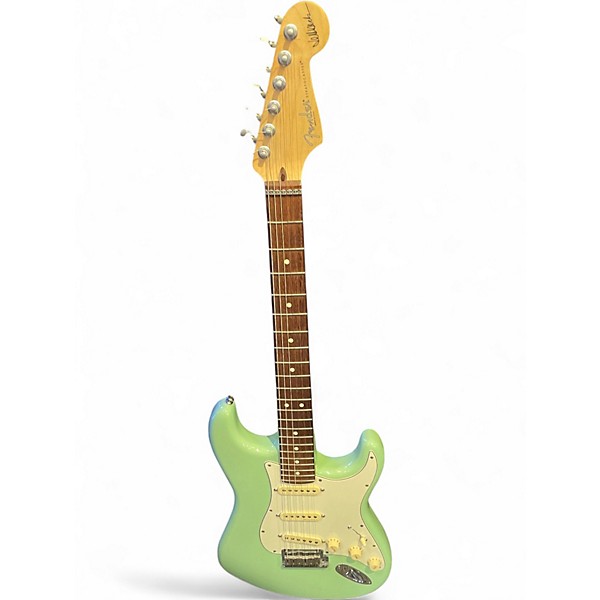 Used Fender Artist Series Jeff Beck Stratocaster Surf Green Solid Body Electric Guitar