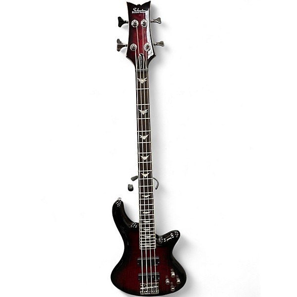 Used Schecter Guitar Research Stiletto Extreme 4 String 2 Color Sunburst Electric Bass Guitar
