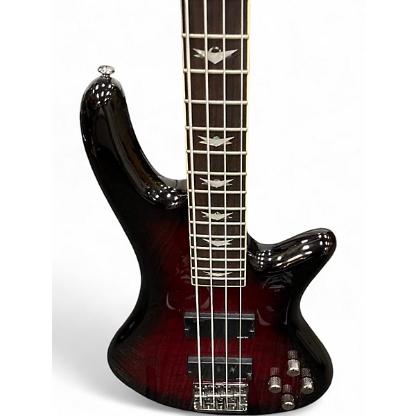 Used Schecter Guitar Research Stiletto Extreme 4 String 2 Color Sunburst Electric Bass Guitar