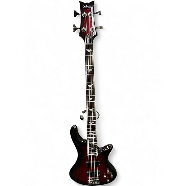 Used Schecter Guitar Research Stiletto Extreme 4 String 2 Color Sunburst Electric Bass Guitar
