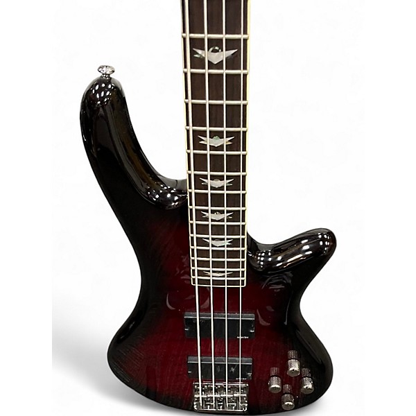 Used Schecter Guitar Research Stiletto Extreme 4 String 2 Color Sunburst Electric Bass Guitar