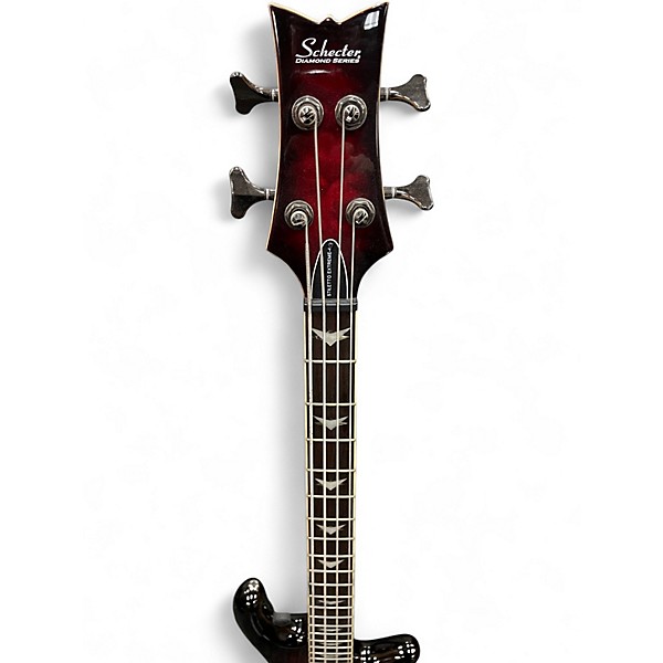 Used Schecter Guitar Research Stiletto Extreme 4 String 2 Color Sunburst Electric Bass Guitar