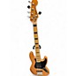 Used Squier Deluxe Jazz Bass Active V 5 String Natural Electric Bass Guitar thumbnail