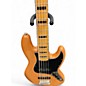 Used Squier Deluxe Jazz Bass Active V 5 String Natural Electric Bass Guitar
