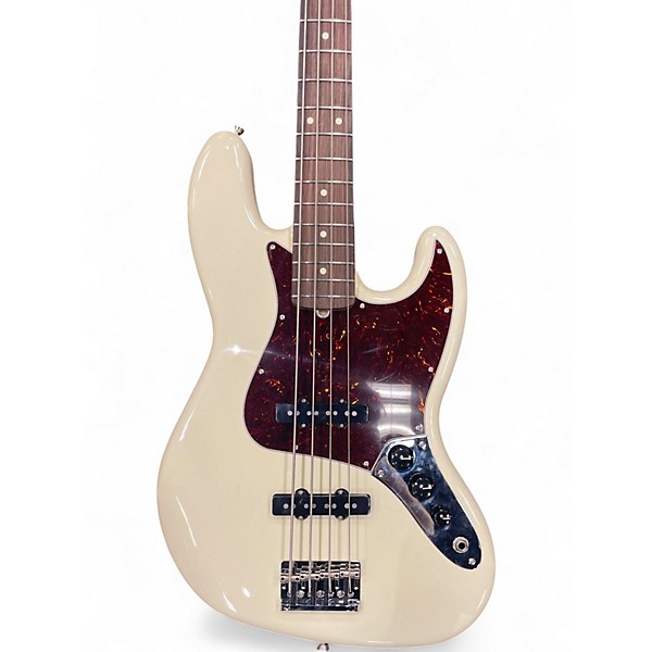 Used Fender American Professional Jazz Bass Olympic White Electric Bass Guitar