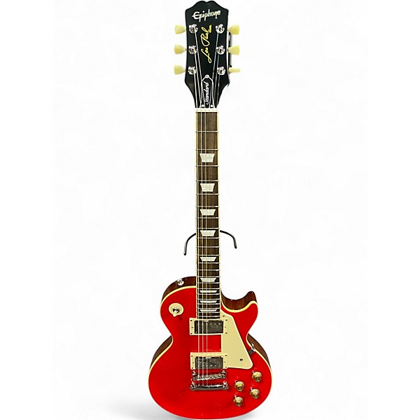 Used 2025 Epiphone Les Paul Standard Electric Guitar Cardinal Red Solid Body Electric Guitar