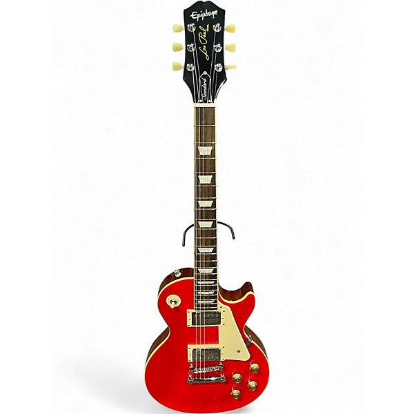 Used 2025 Epiphone Les Paul Standard Electric Guitar Cardinal Red Solid Body Electric Guitar