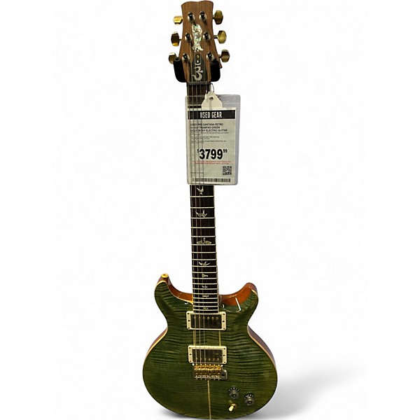 Used PRS Santana Retro 10-Top TRAMPAS GREEN Solid Body Electric Guitar