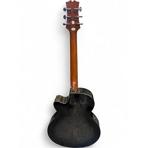 Used Mitchell MX430QAB Midnight Black Edge Burst Acoustic Electric Guitar