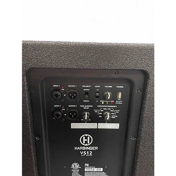 Used 2024 Harbinger VARI VS12 Powered Subwoofer