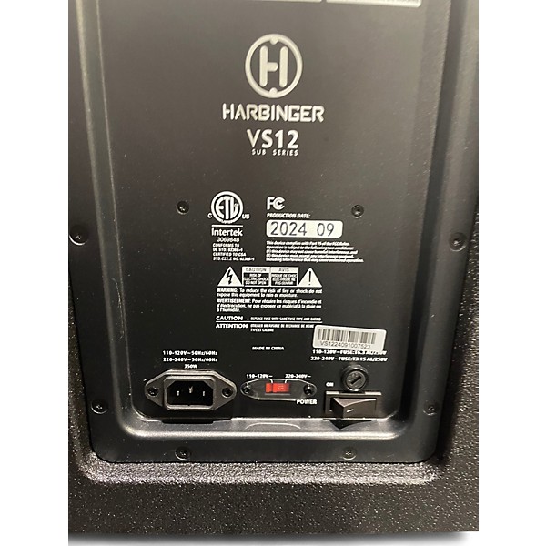 Used 2024 Harbinger VARI VS12 Powered Subwoofer