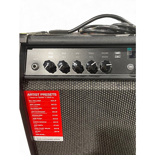 Used Line 6 Spider V 30 MKII 30W 1x8 Guitar Combo Amp Black Guitar Combo Amp
