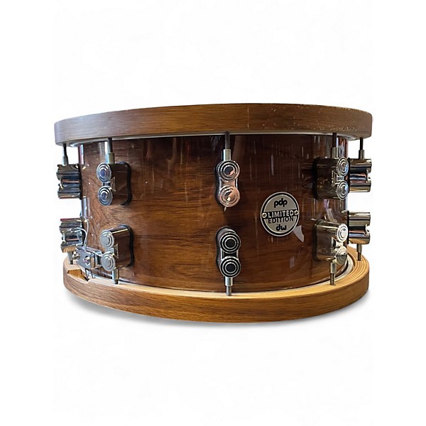 Used PDP by DW 14X7.5 LIMITED EDITION DARK STAIN MAPLE AND WALNUT DARK STAIN Drum