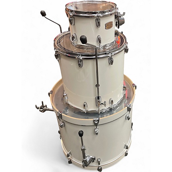 Used Yamaha 3 Piece Stage Custom Olympic White Drum Kit