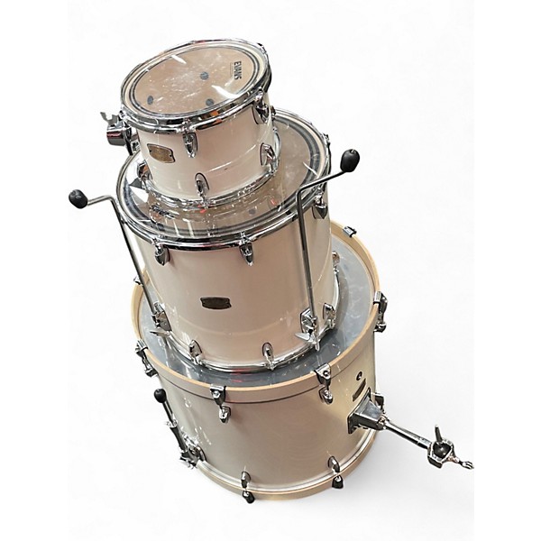 Used Yamaha 3 Piece Stage Custom Olympic White Drum Kit