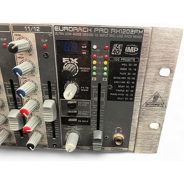 Used Behringer Eurorack Rx1202FX Digital Mixer