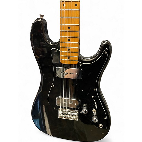 Vintage 1980s Lotus S-Style w/P90s Black Solid Body Electric Guitar