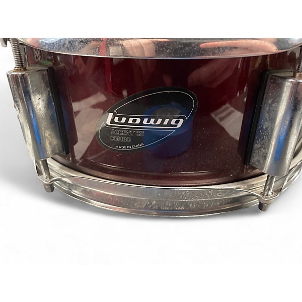Used Ludwig 12X6 Accent CS Snare RED SPARKLE Drum