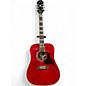 Used Epiphone Hummingbird Artist Red Acoustic Guitar thumbnail
