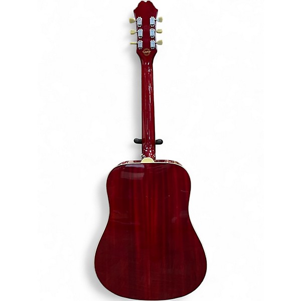 Used Epiphone Hummingbird Artist Red Acoustic Guitar