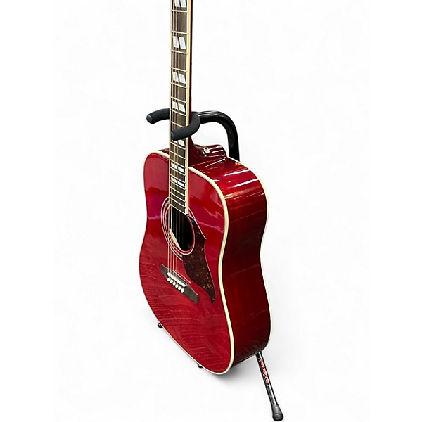 Used Epiphone Hummingbird Artist Red Acoustic Guitar