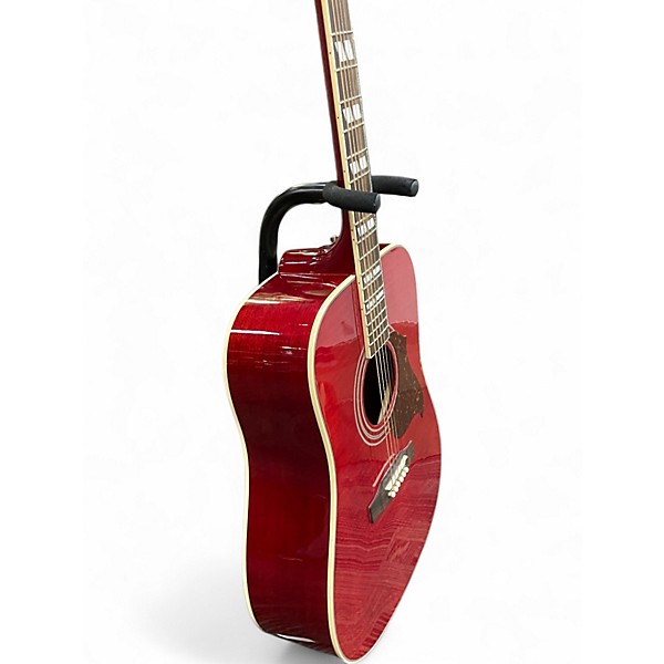 Used Epiphone Hummingbird Artist Red Acoustic Guitar
