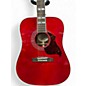 Used Epiphone Hummingbird Artist Red Acoustic Guitar