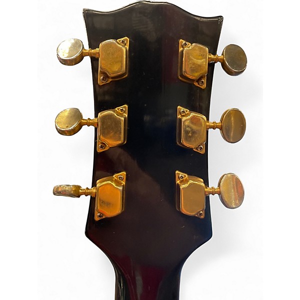 Vintage 1970s Univox LES PAUL LAWSUIT ERA Black and Gold Solid Body Electric Guitar