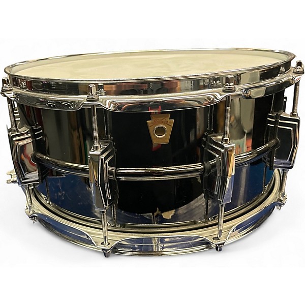 Used Ludwig 14X6.5 Black Beauty Snare Black over Nickel Drum