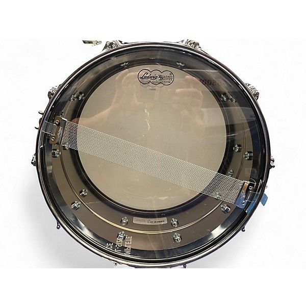 Used Ludwig 14X6.5 Black Beauty Snare Black over Nickel Drum