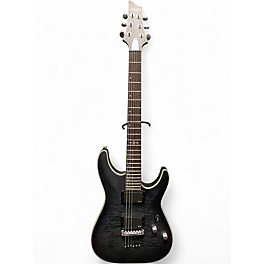 Used Schecter Guitar Research C1 Platinum Trans Black Solid Body Electric Guitar