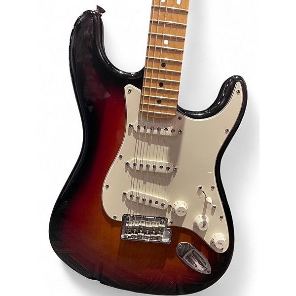 Used 2008 Fender American Standard Stratocaster 3 Tone Sunburst Solid Body Electric Guitar