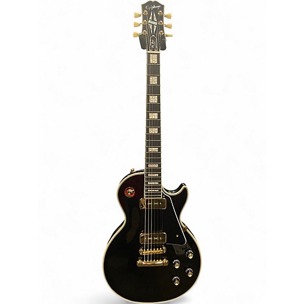 Used Epiphone Les Paul Custom Black Solid Body Electric Guitar