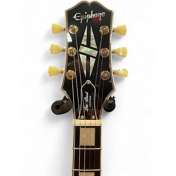Used Epiphone Les Paul Custom Black Solid Body Electric Guitar