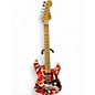 Used EVH Striped Series Frankie Red with Black Stripes Solid Body Electric Guitar thumbnail