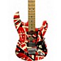 Used EVH Striped Series Frankie Red with Black Stripes Solid Body Electric Guitar