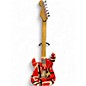 Used EVH Striped Series Frankie Red with Black Stripes Solid Body Electric Guitar