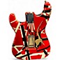 Used EVH Striped Series Frankie Red with Black Stripes Solid Body Electric Guitar