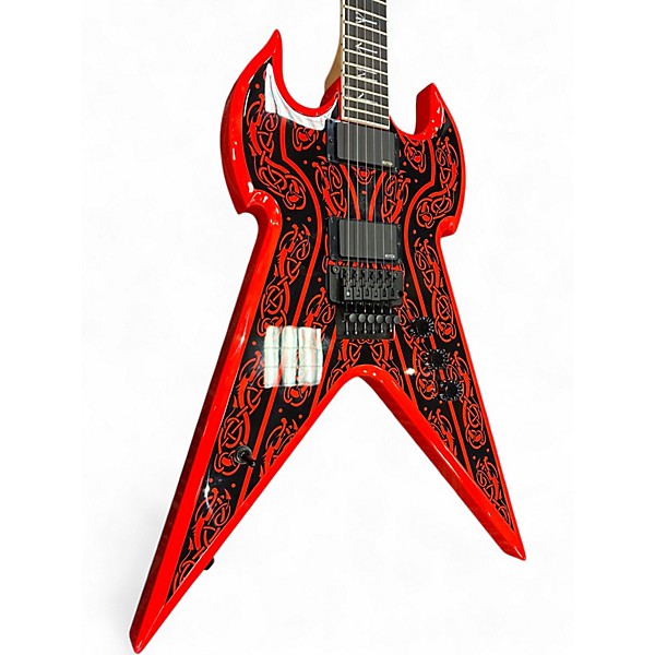 Used Wylde Audio Warhammer RED GRAPHIC Solid Body Electric Guitar